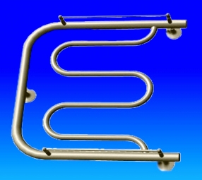 Radiator baie inox FOXTROT DREPT 500/500,1''