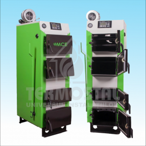 CAZAN COMBUSTIBIL SOLID MCE AGRO V2 10KW CU PANOU COMANDA+VENTILATOR