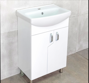 DULAP MIDAS ALB CROM, LAVOAR APLICAT CERSANIT CERSANIA 500X385X165