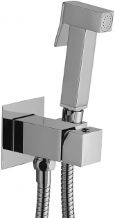 MISCELATOR ÎNCORPORAT CU FURTUN CROMAT 1/2X1/2, L1200 DIFUZOR PĂTRAT ȘI SUPORT PENTRU BIDEU