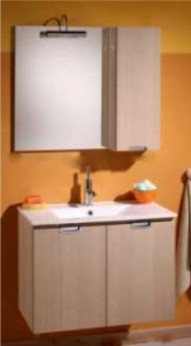 DULAP PORTLAVOAR SLIM 59*44 CM 2 USI ROVERE 