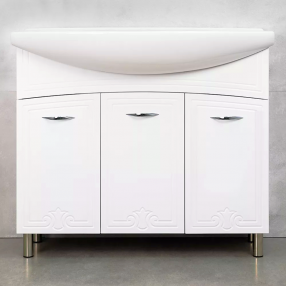 DULAP DECO ONE DUO ALB CU LAVOAR ZENON 970, LAVOAR APLICAT SANOVIT ZENON 970X510X195